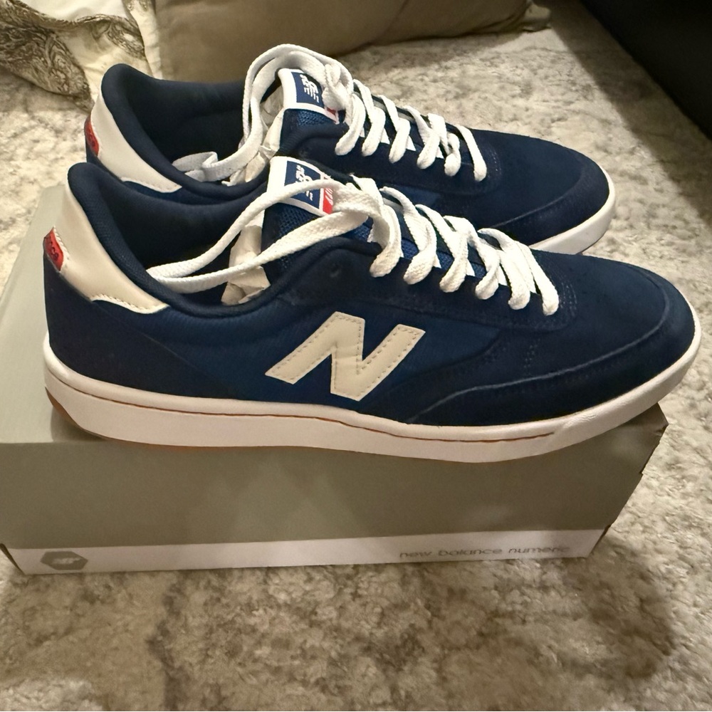 New Balance Men's Blue and White Sneakers